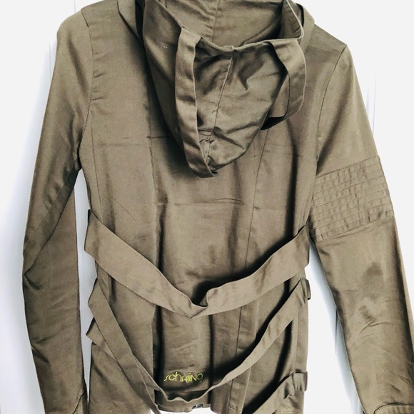 Schwiing hooded khaki green fall jacket - Picture 2 of 11